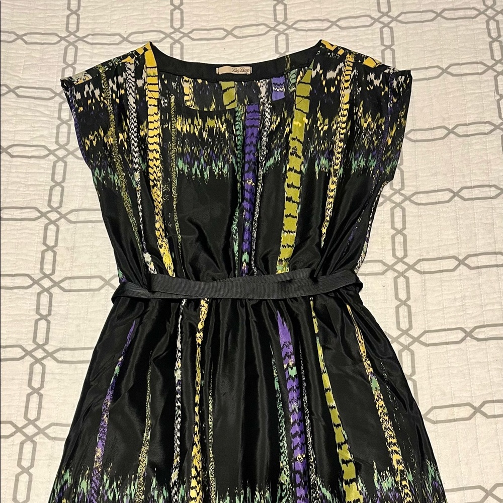 Silky black/multi dress